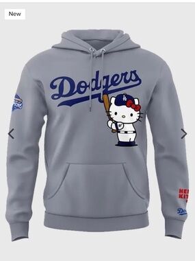 LA Dodgers x Hello Kitty Sweatshirt NWT Size XL Cute MLB Collab Pullover